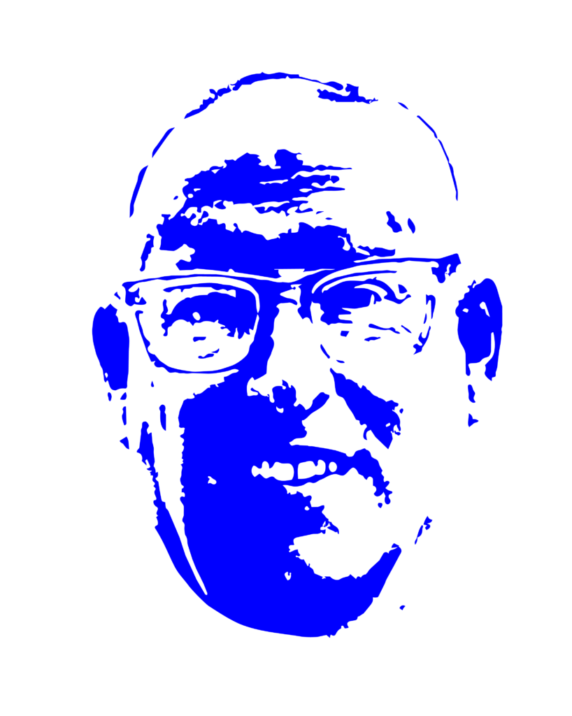 gezicht papa logo blauw